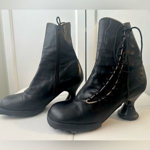 John Fluevogs leather “lover” black boots